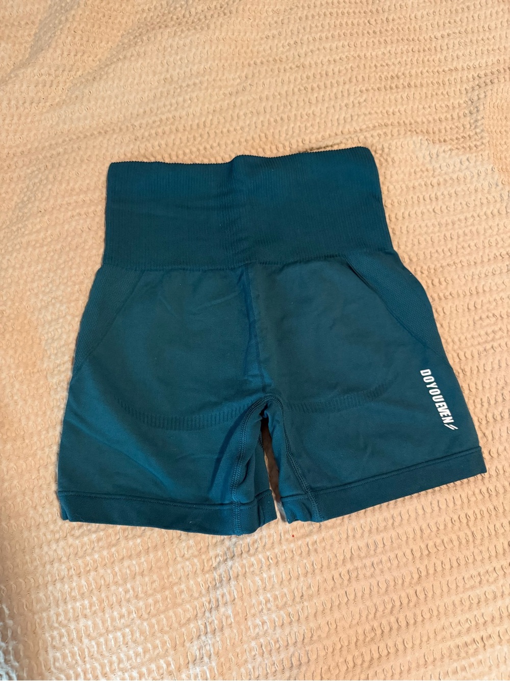 DOYOUEVEN Teal High-Waist Seamless Bike Shorts